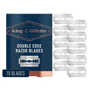 King C. Gillette Double Edge Safety Razor Blades 10 count,​