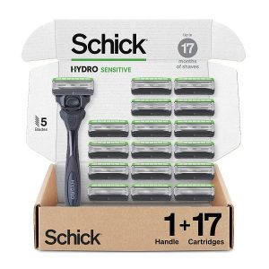 Schick Hydro Sensitive Razor for Men — Razor for Men Sensitive Skin with 17 Razor Blades