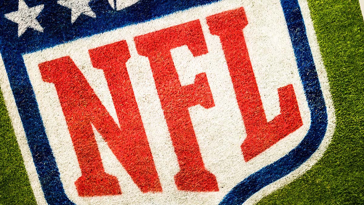 NFL ground logo closeup